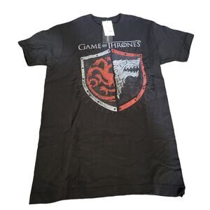 Game of thrones small black graphic short sleeve shirt